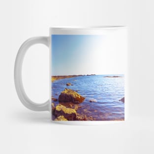 A rocky seaside in Oman Mug